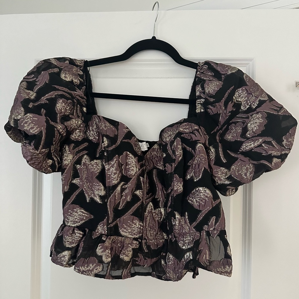 Pretty black and purple top from ASTR